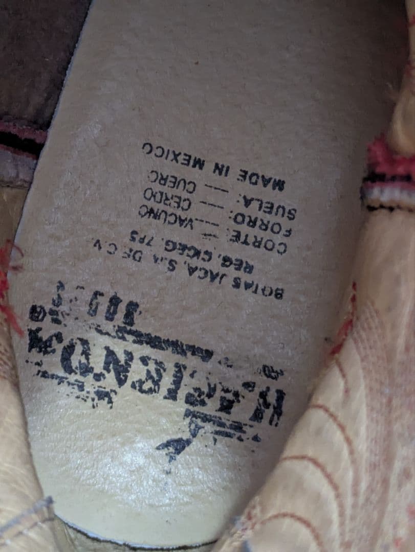 希少 HACIENDA ウエスタンブーツ 6EE 送料無料 - メルカリ