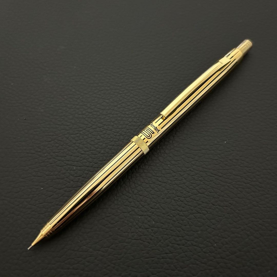 ぺんてる5 シャーペン ストライプ ゴールド 格子柄 廃盤 - メルカリ