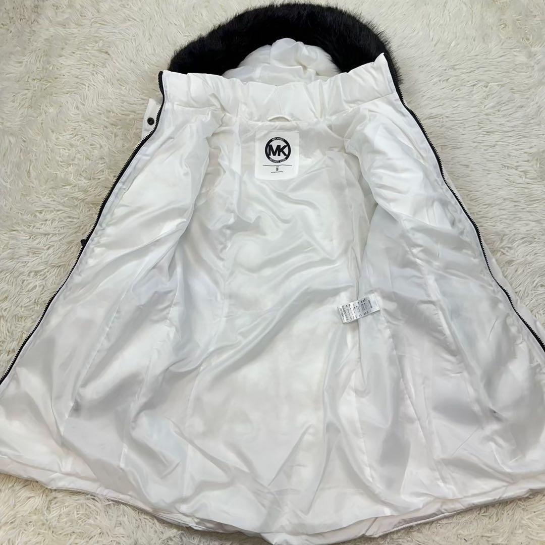 未使用級✨マイケルコース ダウンコート ベルト 白 Sサイズ フード