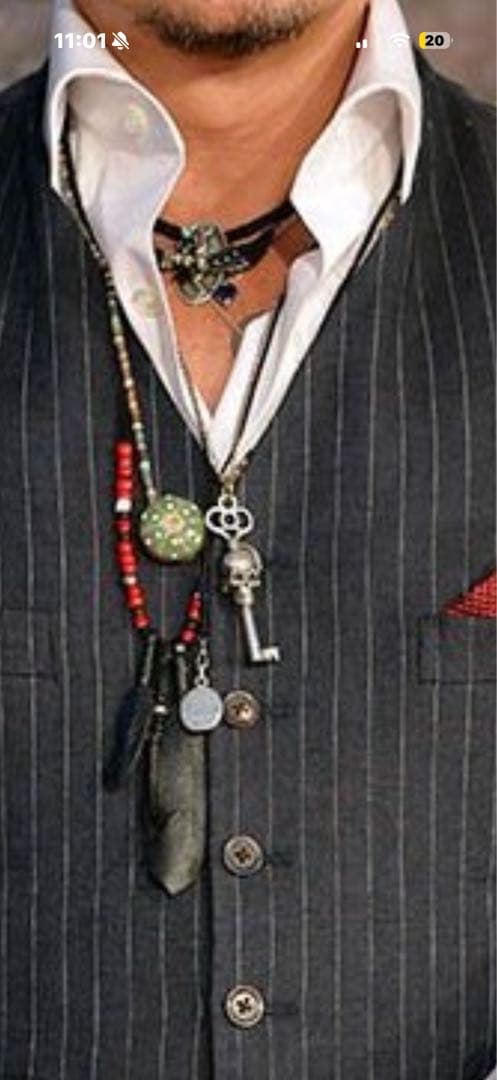 ジョニー・デップ愛用 ブルーベイヤーデザイン スカルキーネックレス