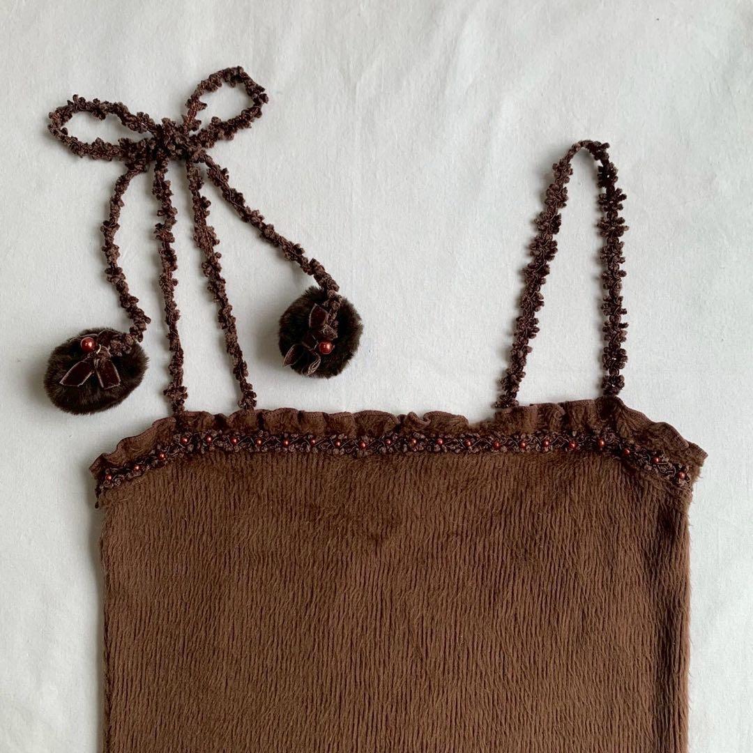 LIZ LISA design camisole ポンポン付き