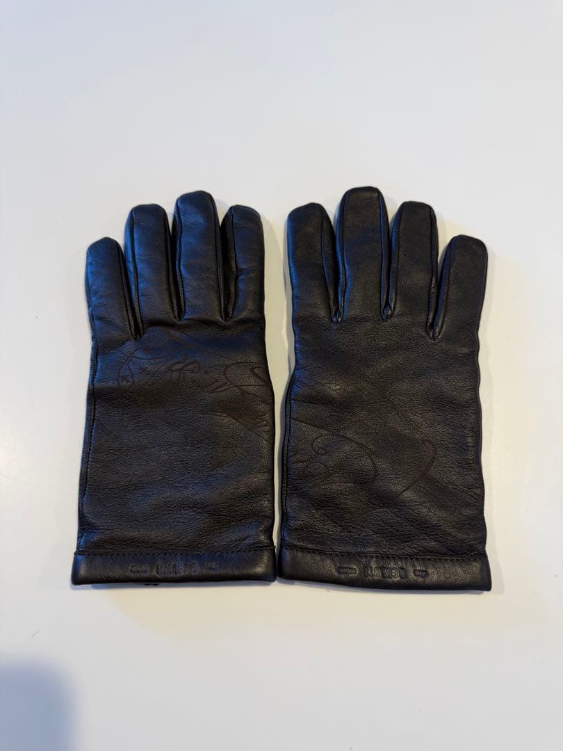 未着用 BERLUTI カリグラフィ シープスキン カシミヤ グローブ 9サイズ
