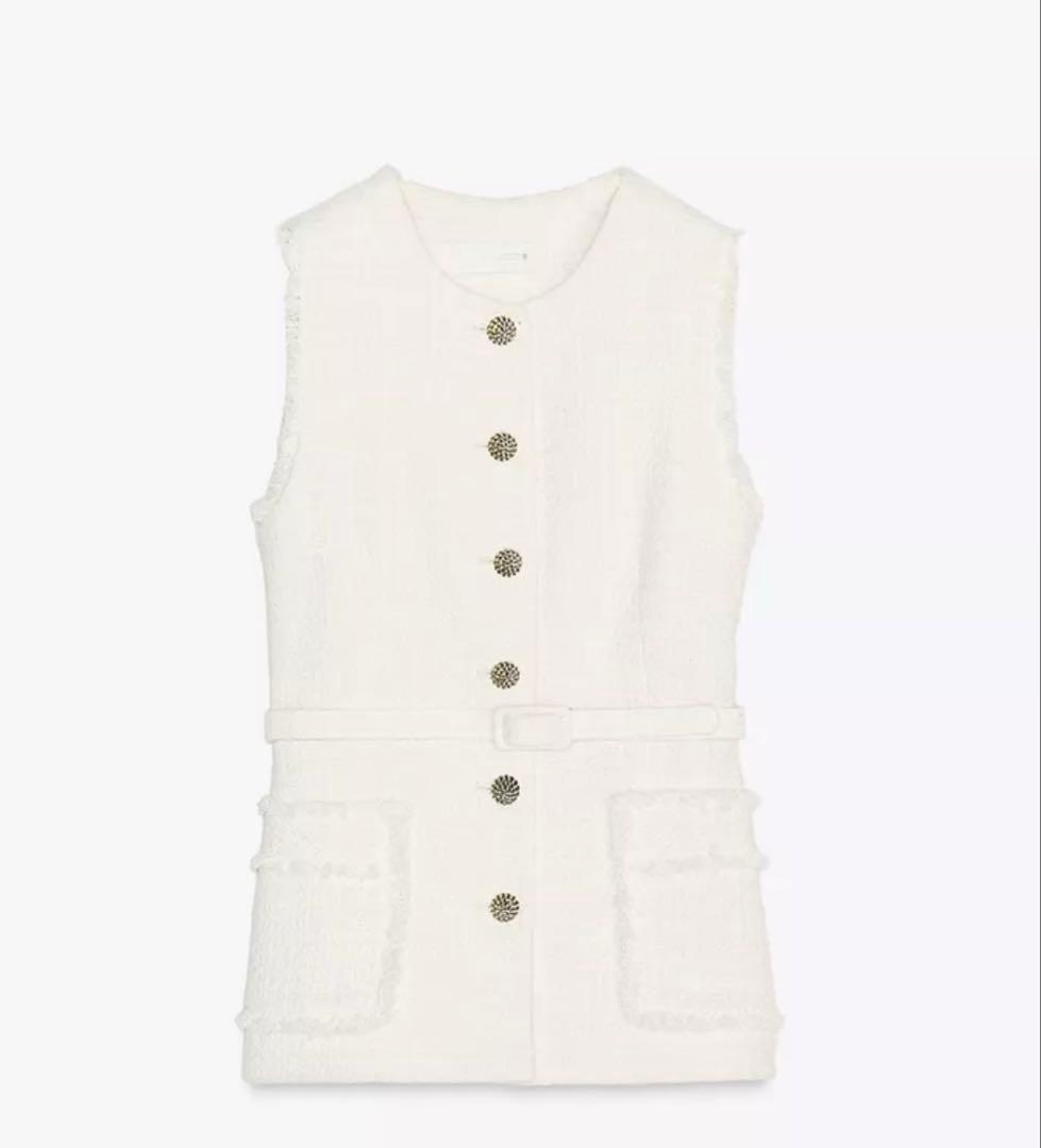 美品】ZARA ベルト テクスチャー ベスト XS - メルカリ