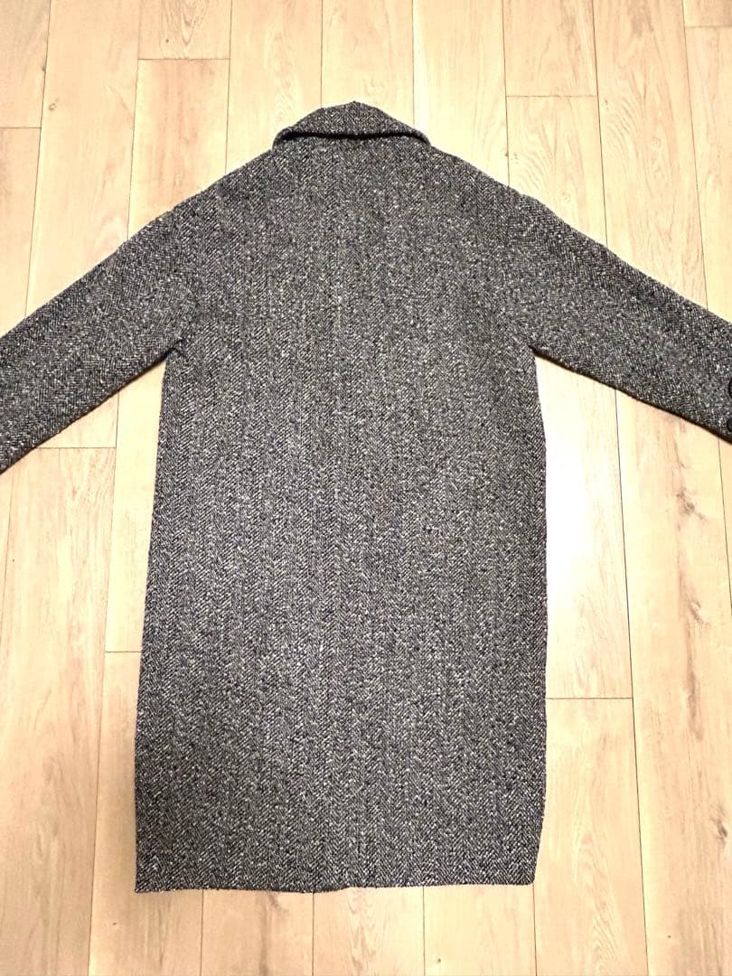 ZARA】ヘリンボーン柄ドロップショルダーコート Sサイズ - メルカリ