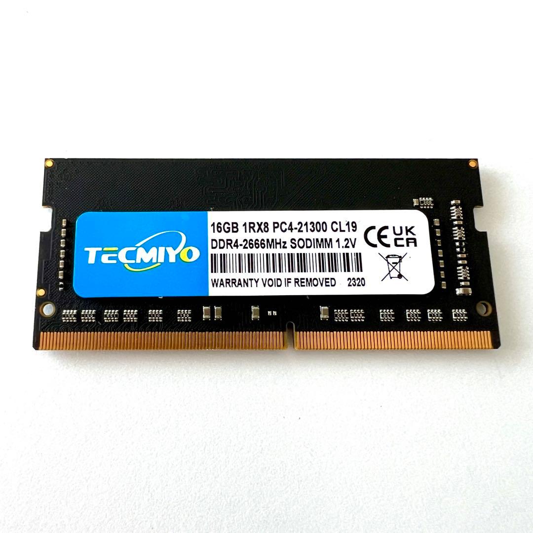 TECMIYO DDR4-2666MHz 16GB SODIMM 動作確認済 - メルカリ