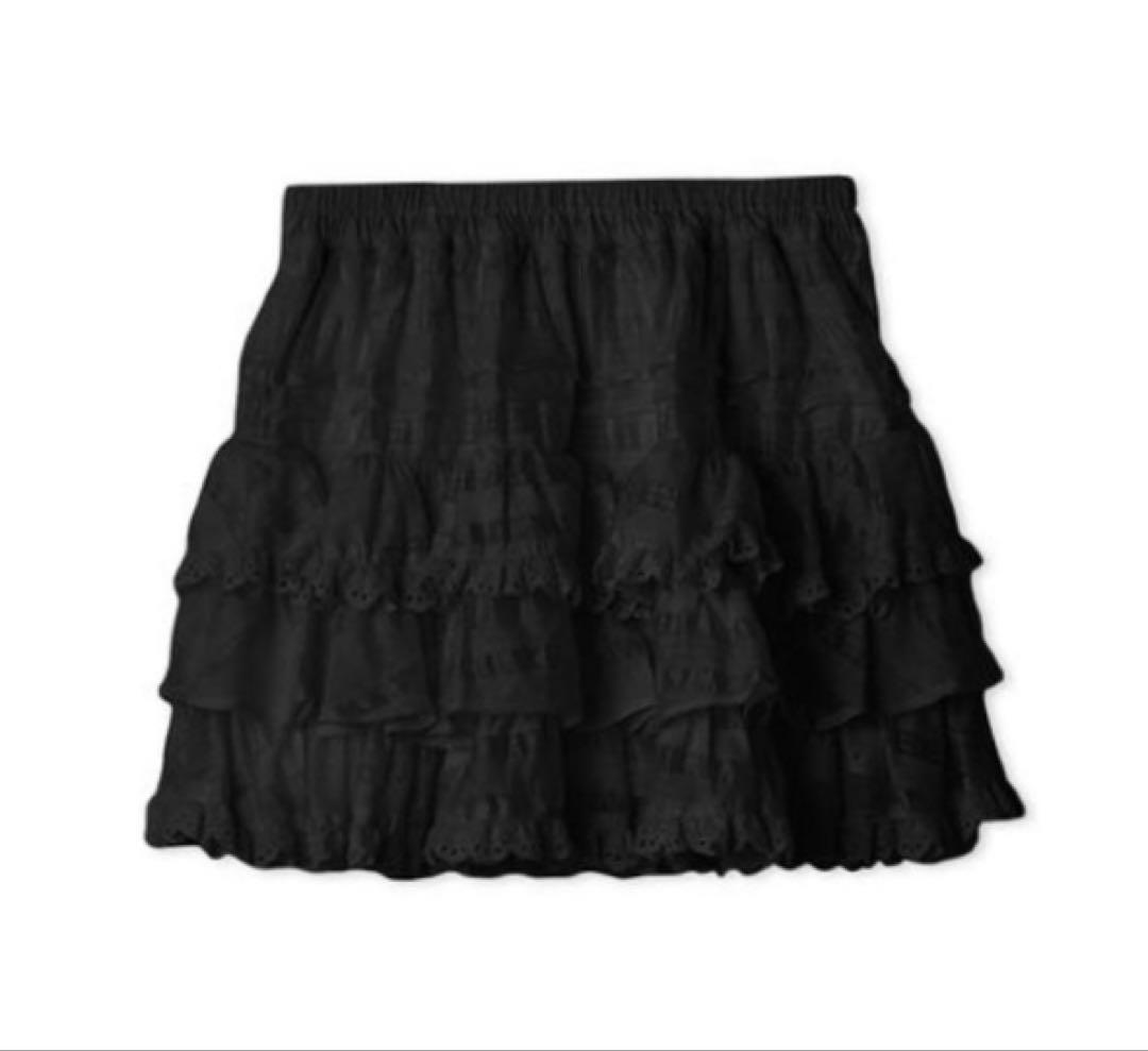 SNIDEL ラッフルティアードスカショーパン　ブラック ラッフルティアードスカショーパン(ショートパンツ)｜パンツ｜SNIDEL