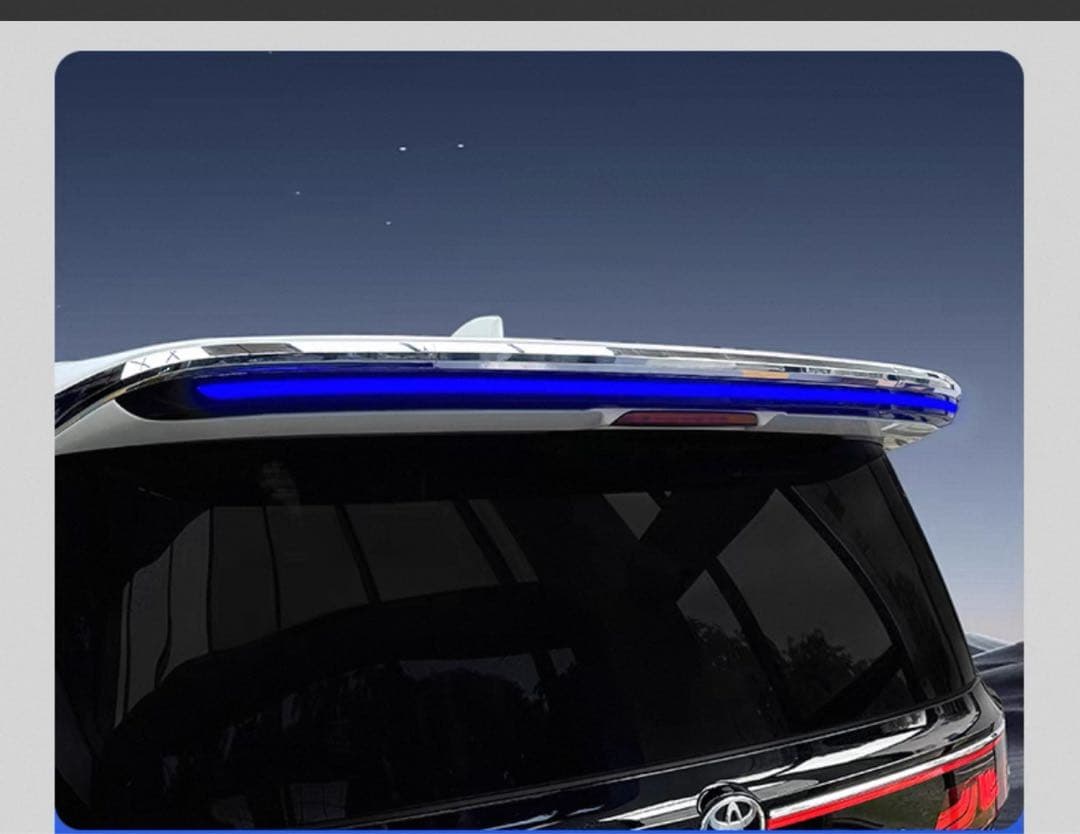 アルファード、ヴェルファイア40系 LEDイルミルーフスポイラー 流れる