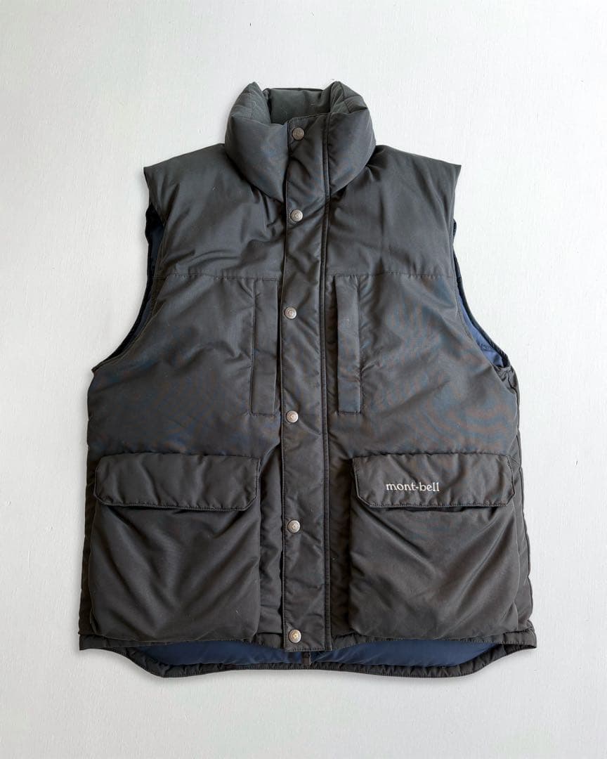 90s mont-bell ダウンベスト グレー グースダウン Mサイズ - メルカリ
