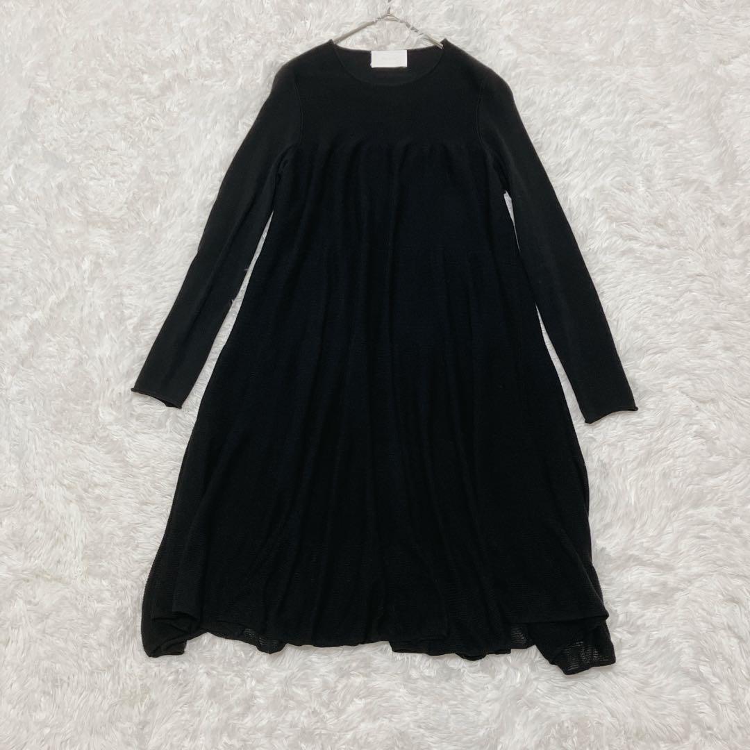美品 マーレット ADDISON ニットワンピース 根岸由香里さん着 ティアード