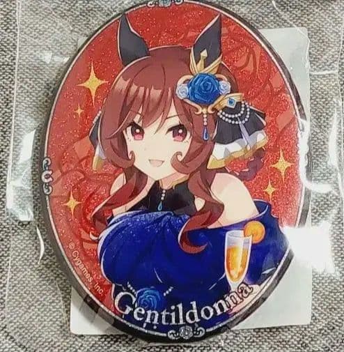 匿名配送】ウマ娘 3周年 3.5周年 グリッター缶バッジ ジェンティル