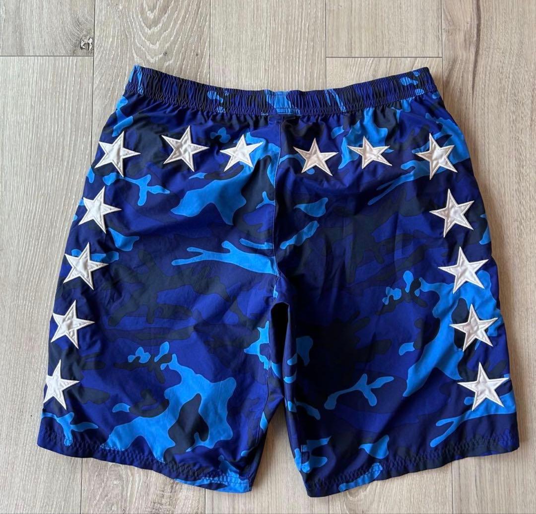 美品】FCRB×NIKE ナイロン ショートパンツ ハーフパンツ M カモ 青