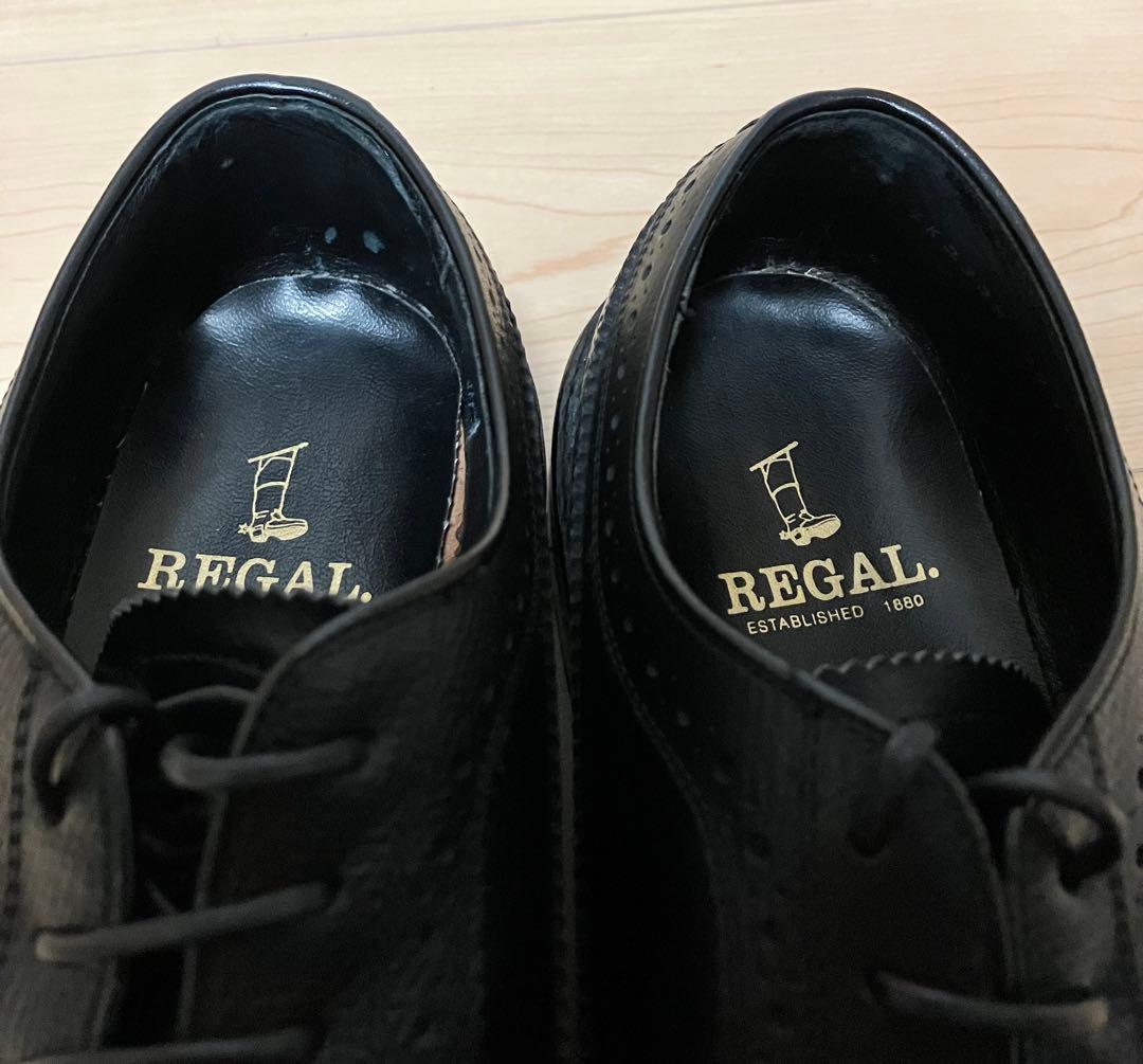 REGAL リーガル ウィングチップ ブラック ビジネスシューズ サイズ25