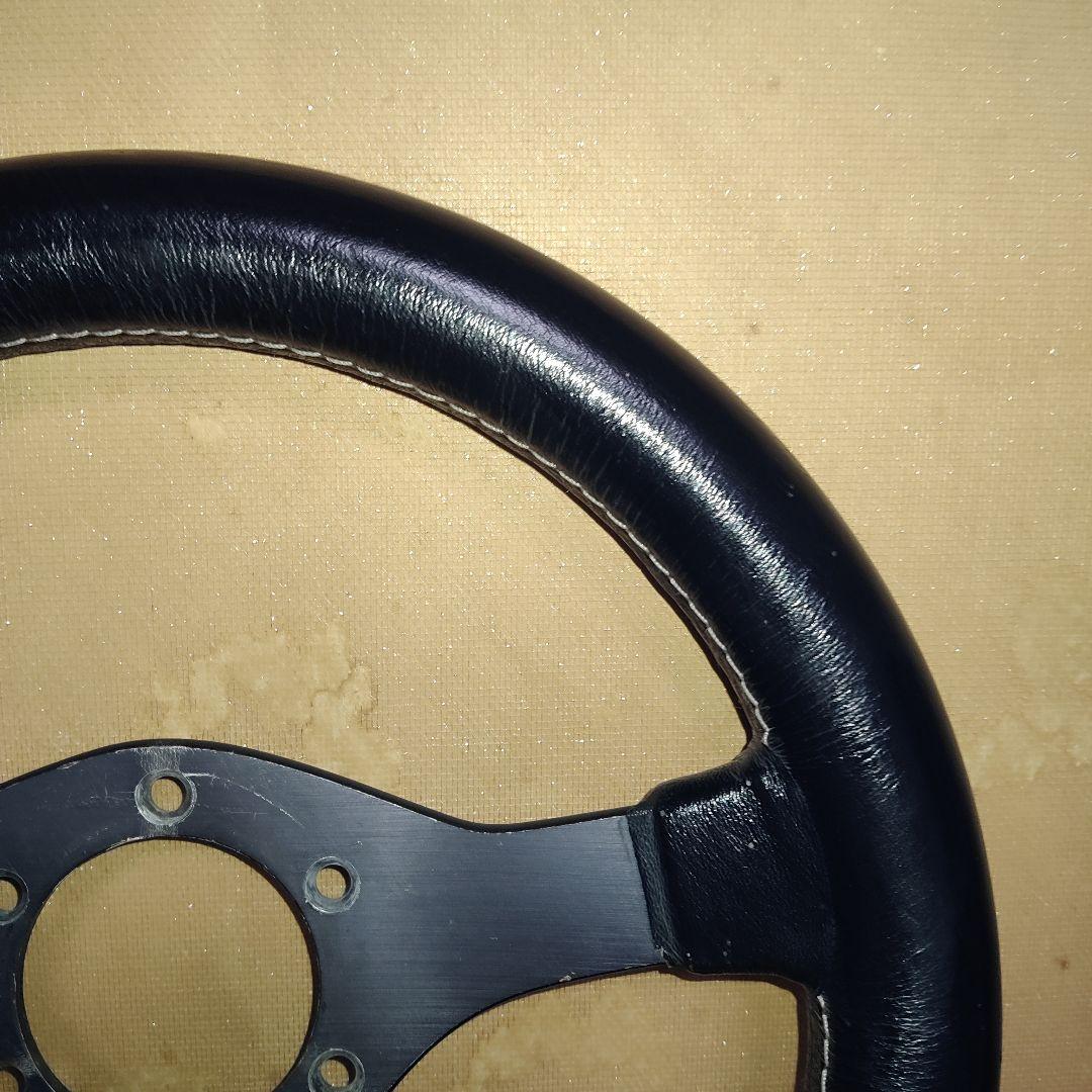 当時物3スポークフェラーリ レザー ステアリングホイール30パイ - メルカリ