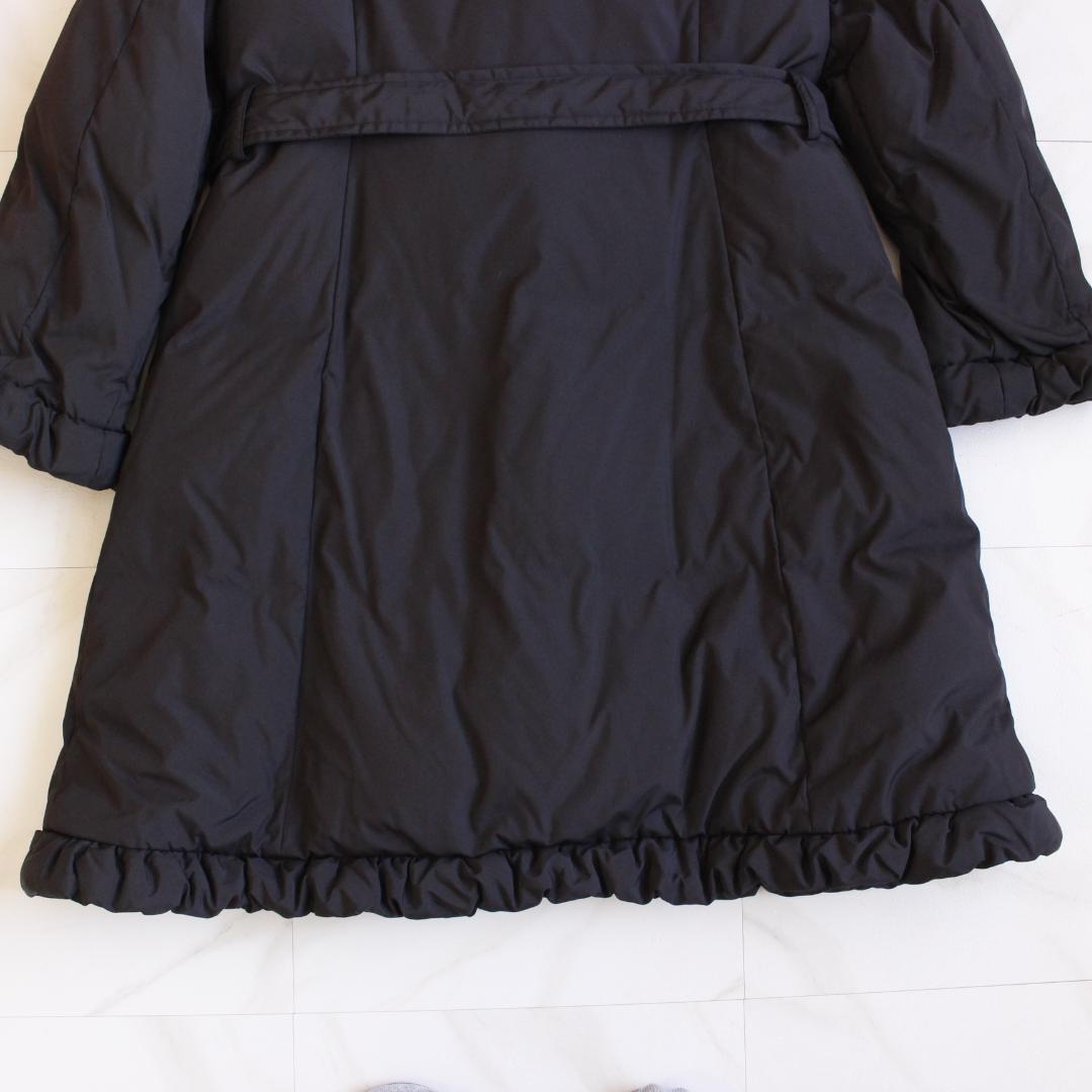 M'S GRACY フリルカラー ダウンコート LLサイズ ブラック ベルト