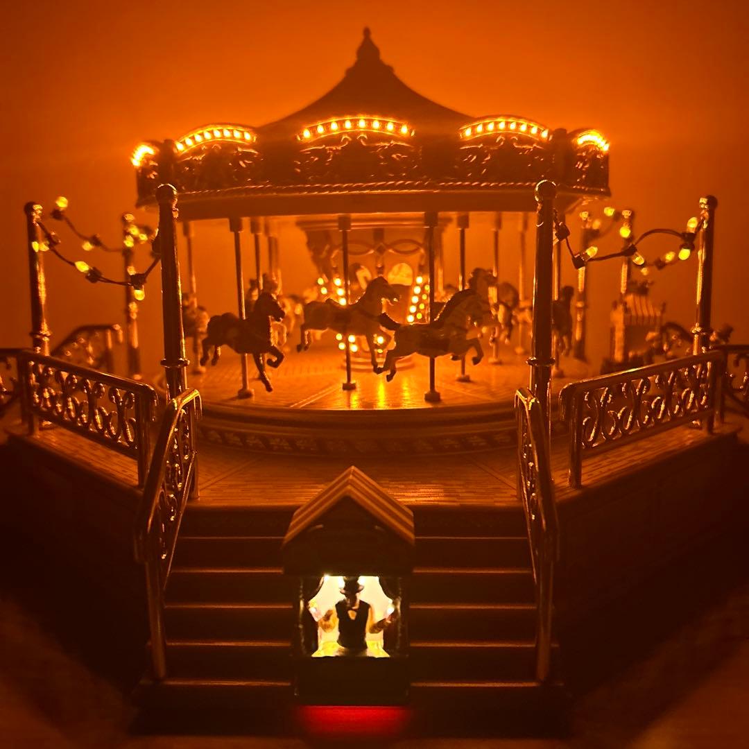 50曲ミスタークリスマス　メリーゴーランド　カルーセル ミスタークリスマス/カルーセル/ライトアップ/1段/メリーゴーランド