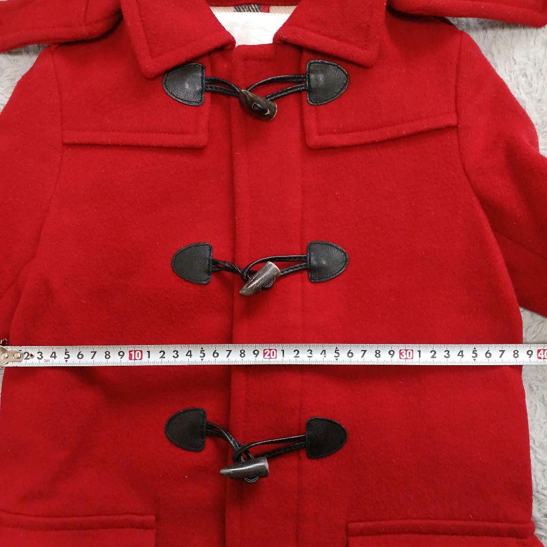 バーバリー キッズダッフルコート メガチェック ホースロゴ 牛革トグル