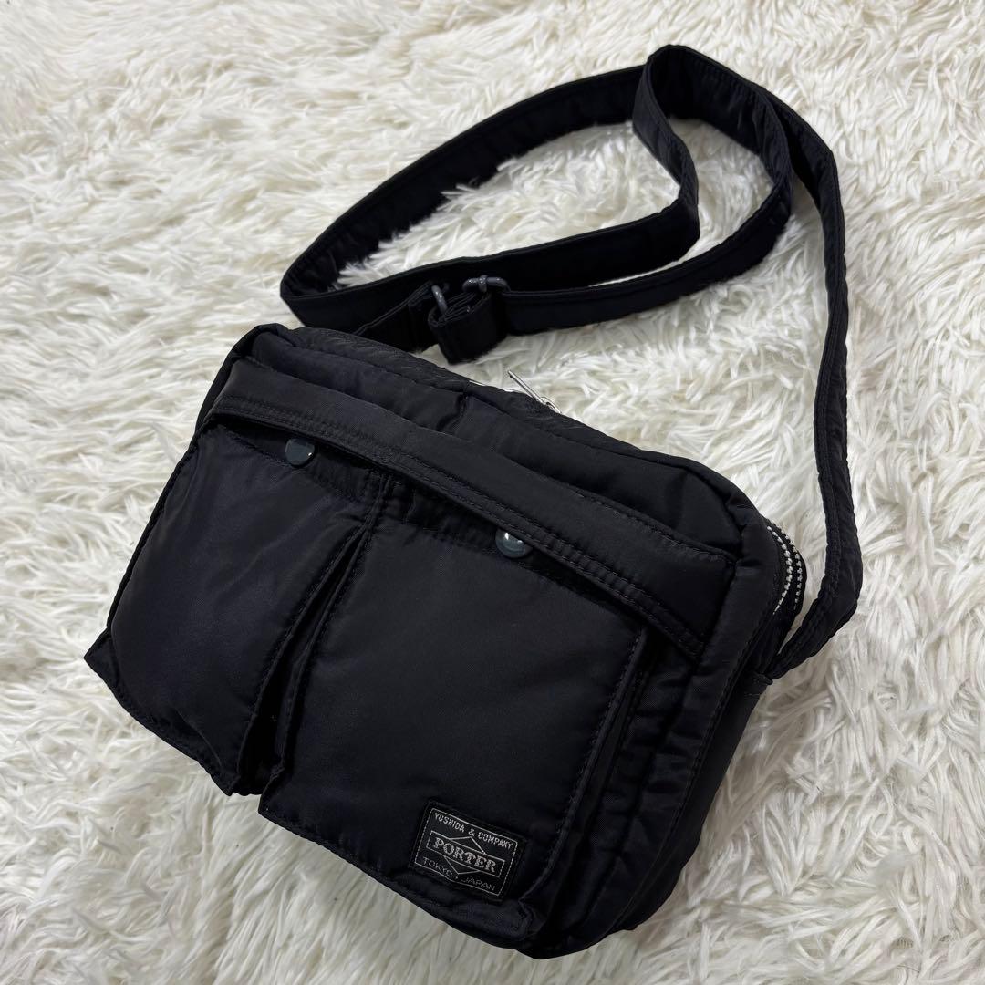 ポーター PORTER タンカー ショルダーバッグ 2層 ブラック
