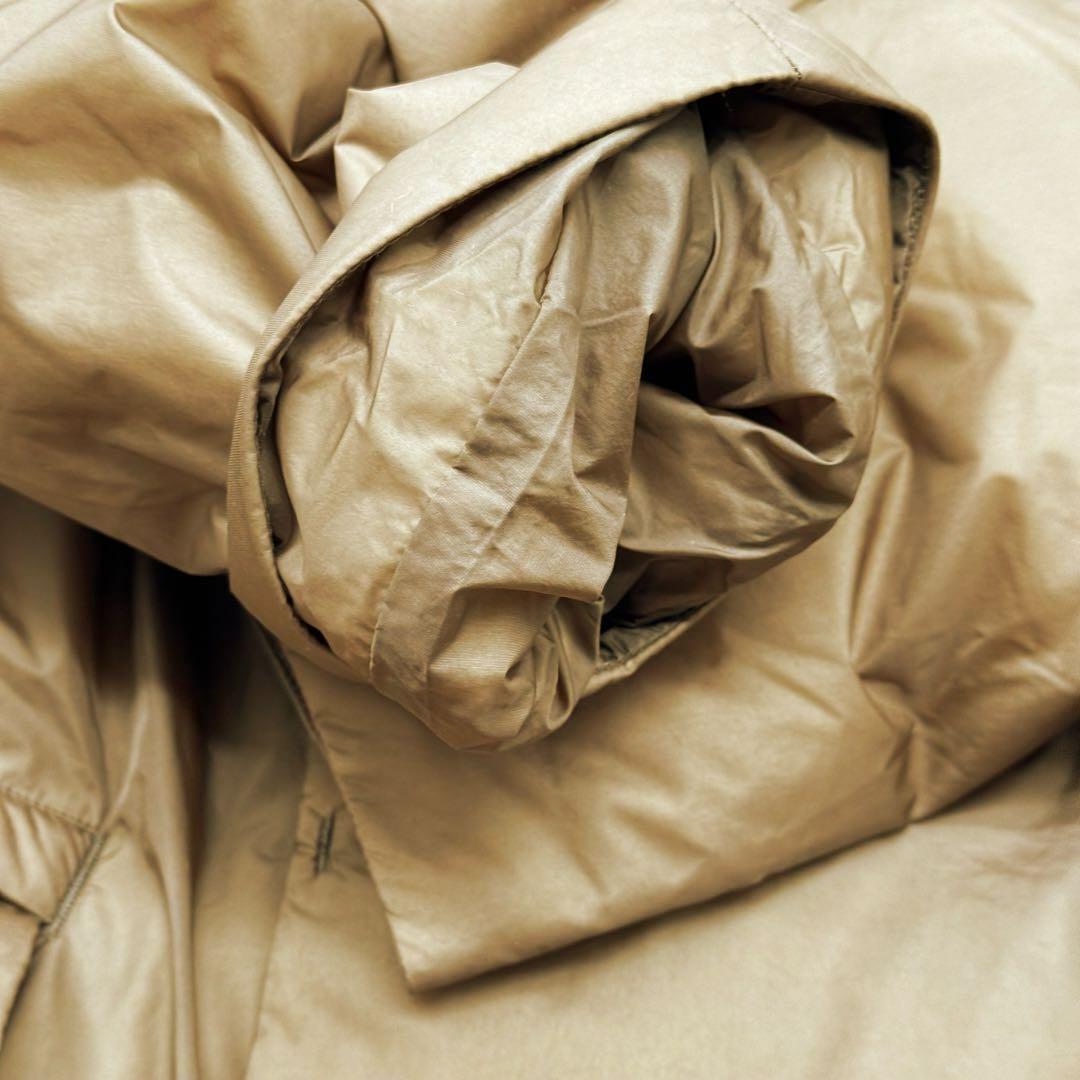 美品 レミレリーフ ブラウン フーディダウンジャケット ダウン90