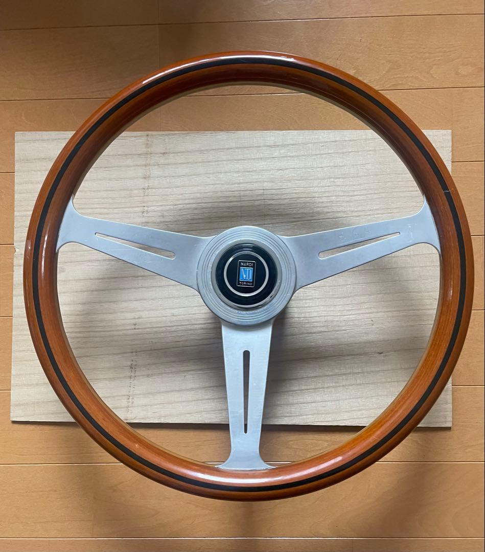ナルディ　ステアリング　ウッドビンテージ　370mm (当時物) 美品 美品】NARDI ナルディ クラシック ウッド ステアリング 【当時物