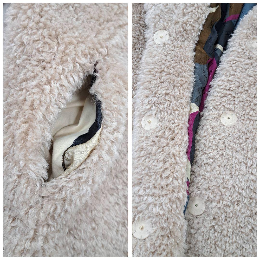 未使用級極美品☆ HERNO 2022年 ボア エコファー カーリーコート 40