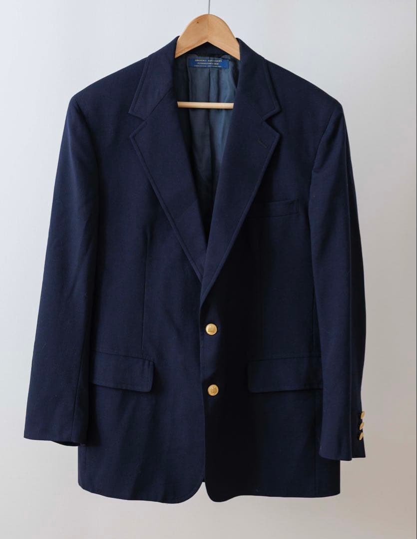 80s ブルックスブラザーズ 紺ブレ 金ボタン ウール USA製 ジャケット