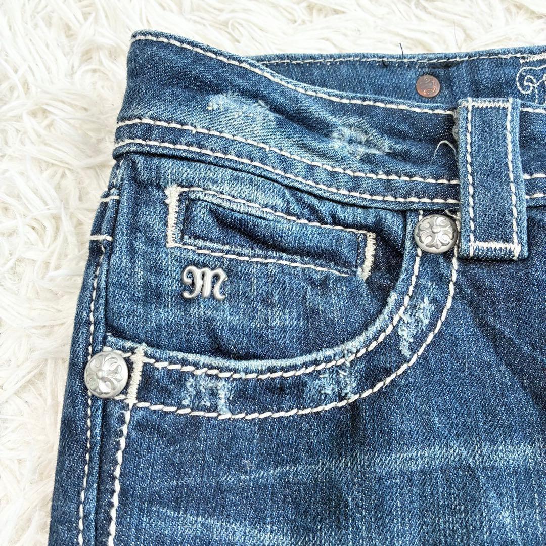 00s y2k miss me スキニー デニム 平成ギャル 十字架 サイズ24 - メルカリ