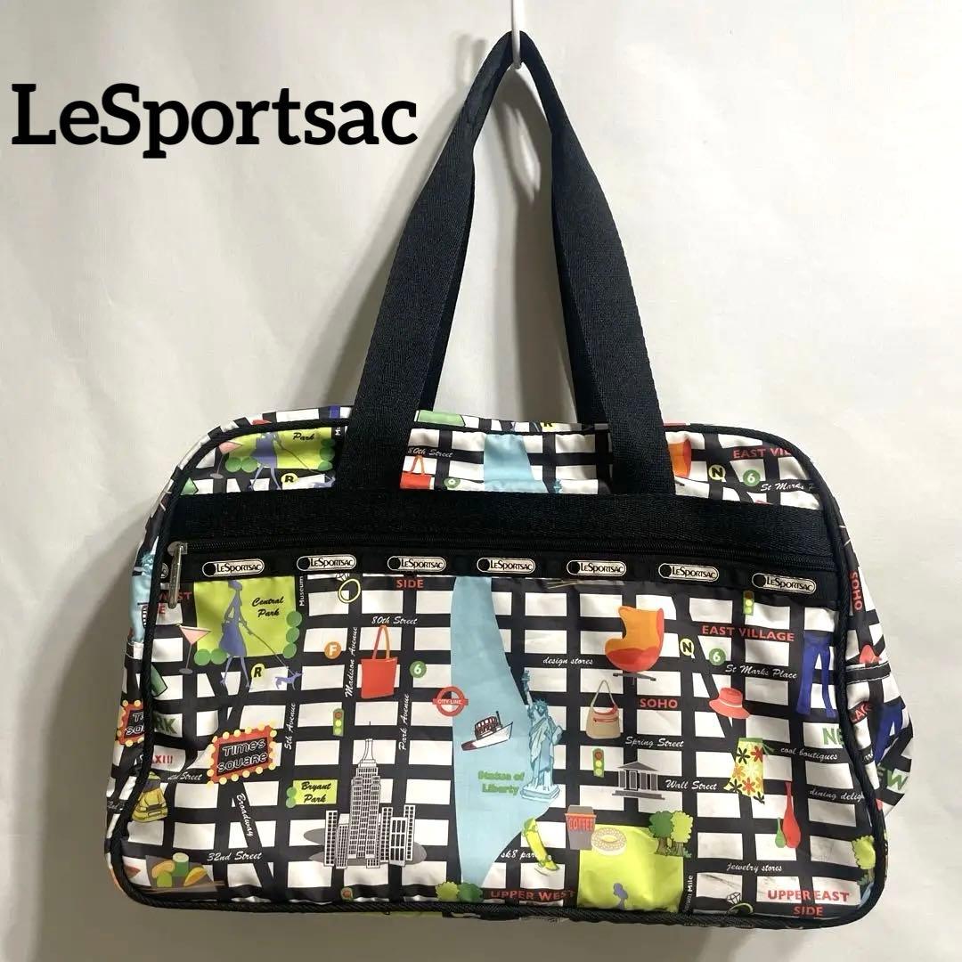 LeSportsac レスポートサック ニューヨーク地図柄 ボストンバッグ