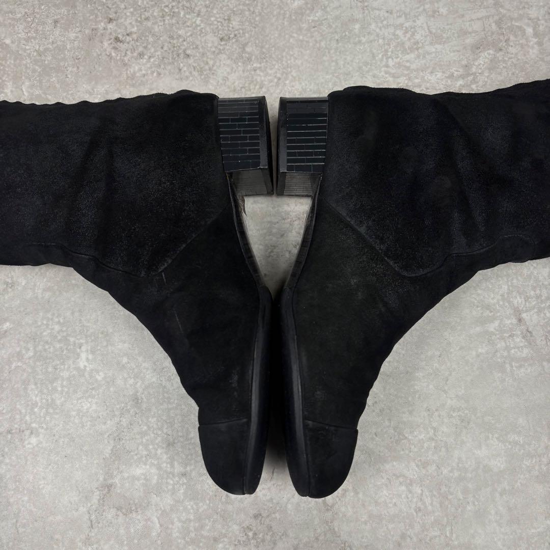 シャネル CHANEL ココマーク ニーハイブーツ レザー ブラック 36C