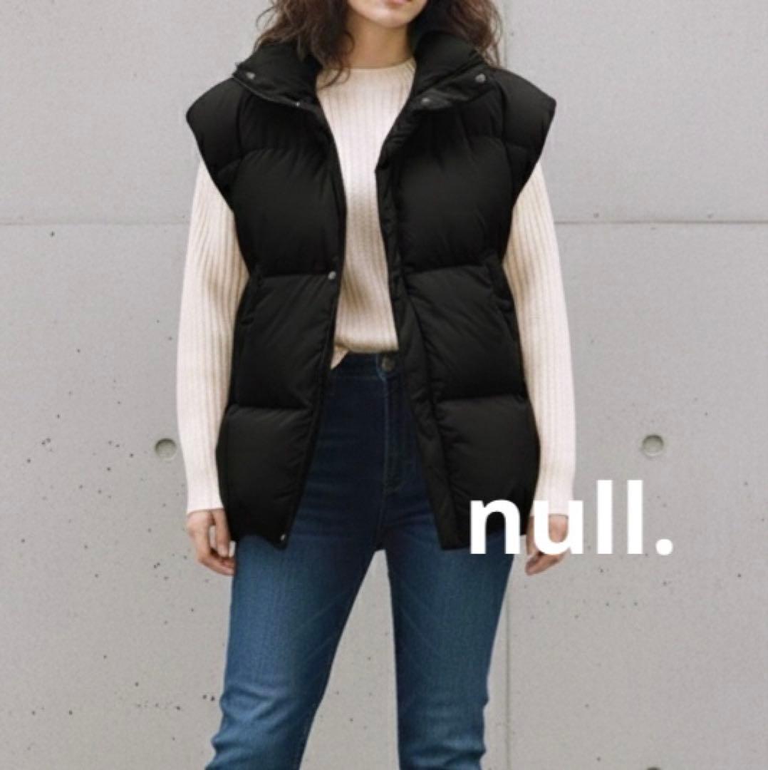 極暖 null. ヌル オーバー ダウン ベスト ブラック F null._official_ 最近お気に入りのダウンベスト🕶️ オーバーサイズで