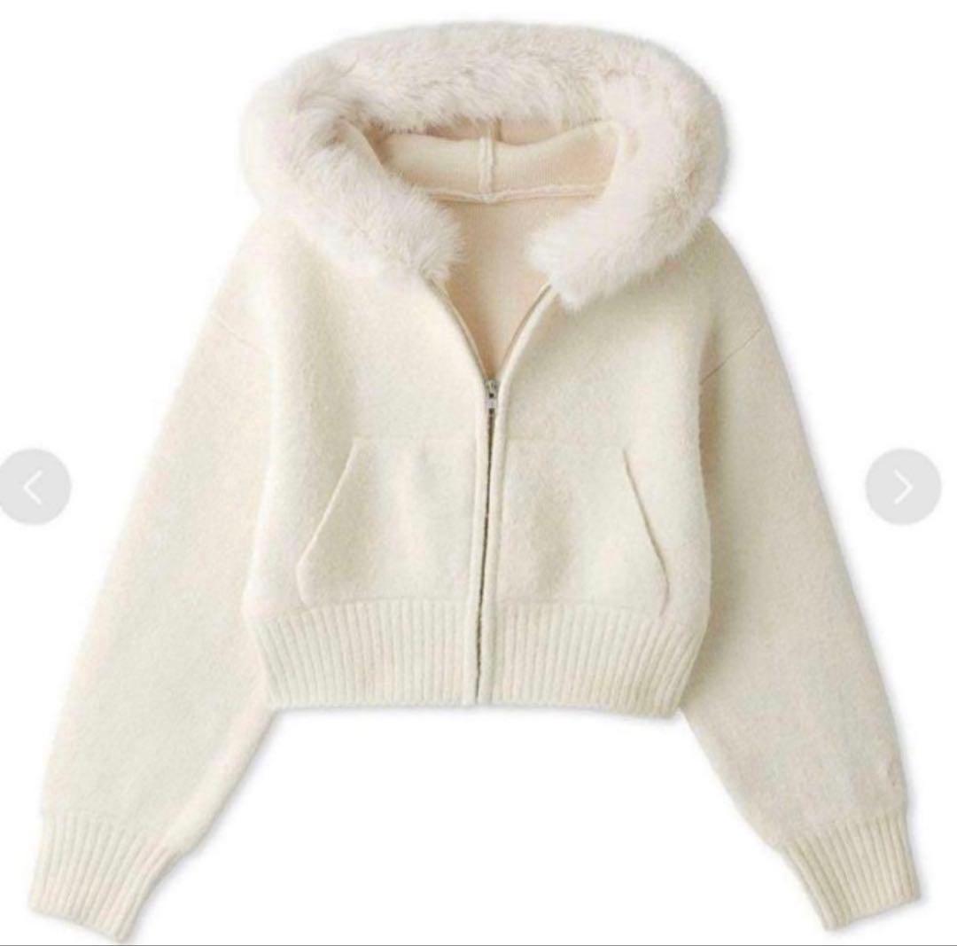 SNIDEL USAGI ONLINE限定 ファーフードパーカー Size0 - メルカリ