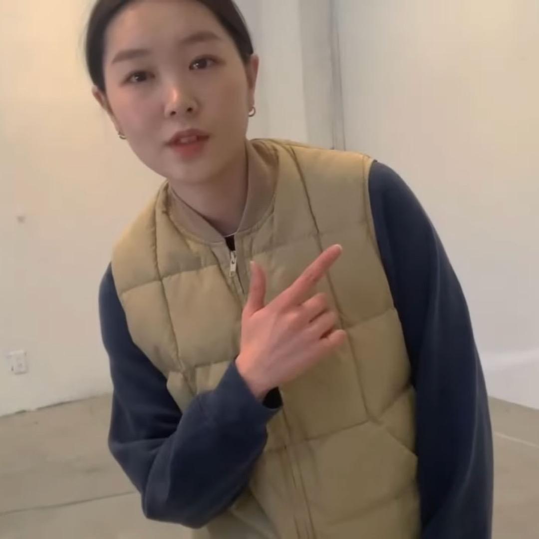 柴田ひかり着用別色｜90s エディ・バウアー・グースダウンベスト