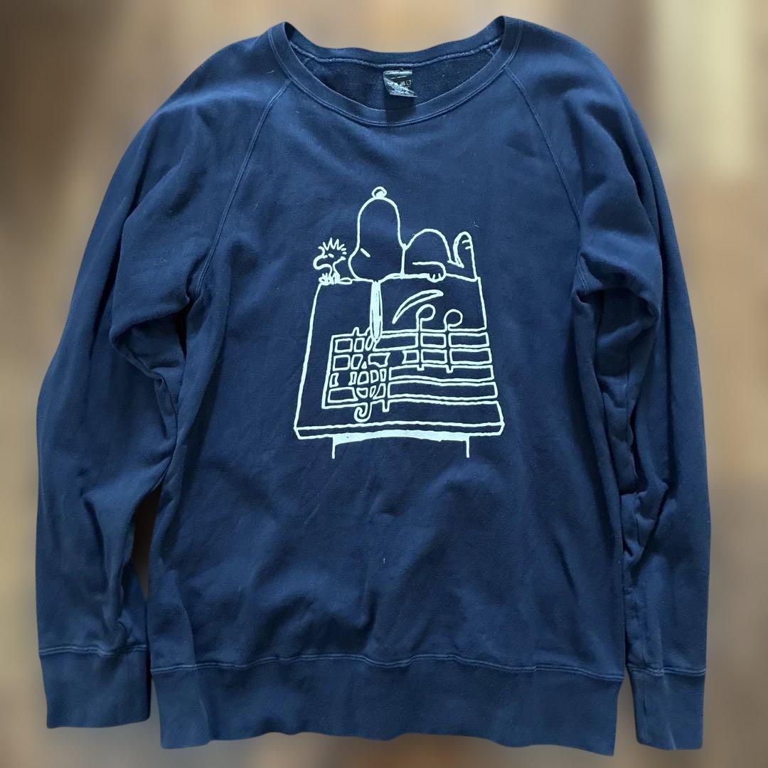 NUMBER (N)INE x PEANUTS スウェット ナス紺 ラグラン - メルカリ