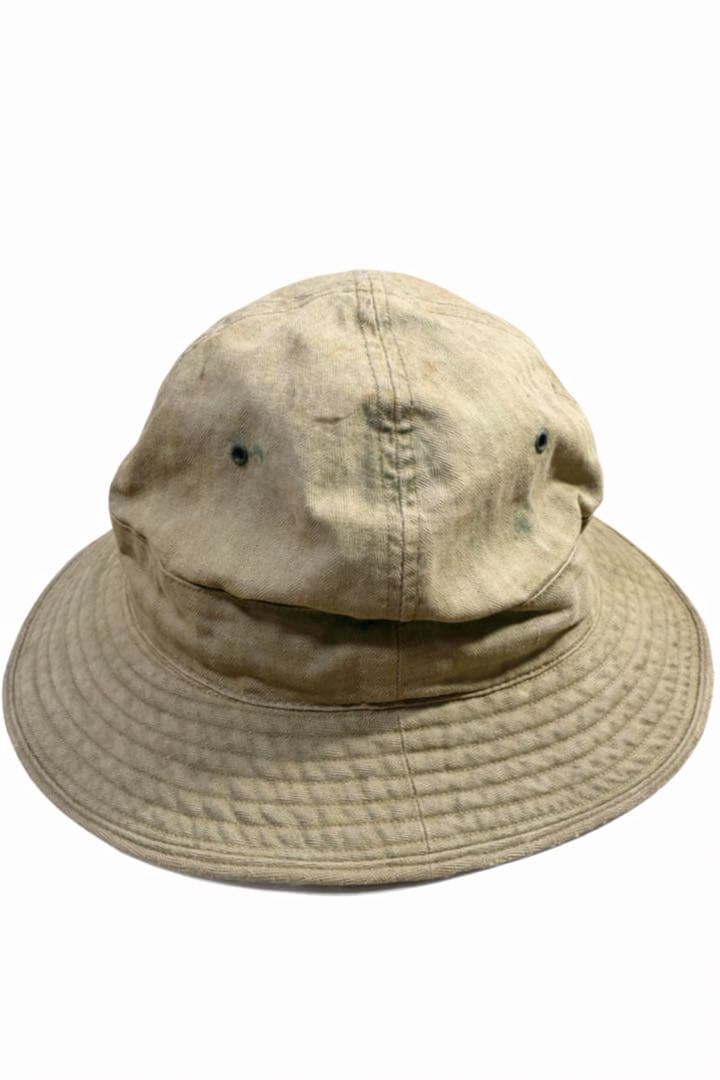 40s us.army ミリタリーハット　HBT ステンシル　襤褸 最終売り尽し】古着 40s 米軍 US ARMY ミリタリー HBT ヘリンボーン