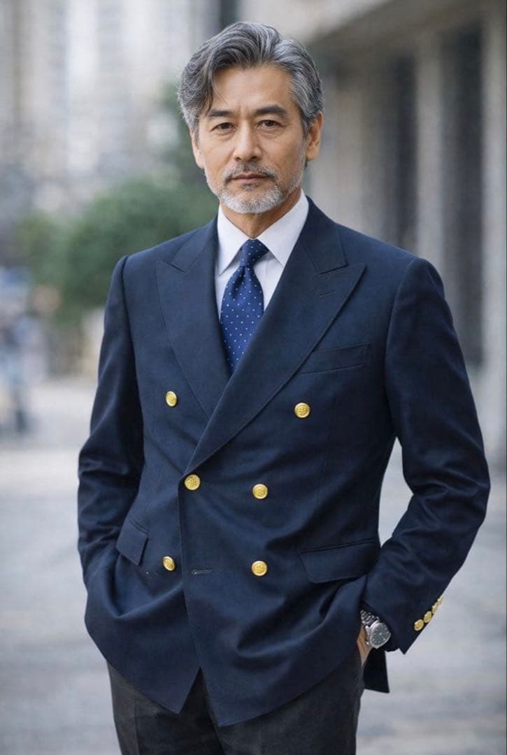 美品 J.PRESS 紺ブレ ニューイングランドモデル ダブル 金ボタン L