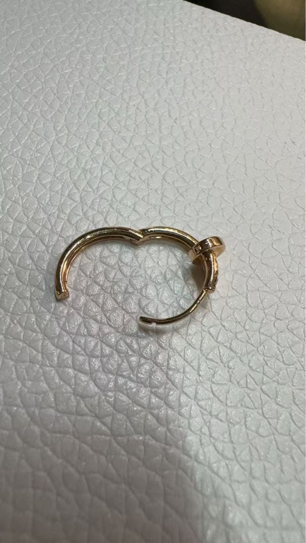 mamy様専用 片耳 K18YG 12mm釘モチーフ フープピアス(ダイヤなし