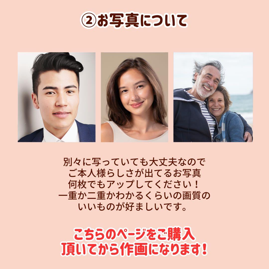 6名さま A4サイズ【似顔絵オーダー】