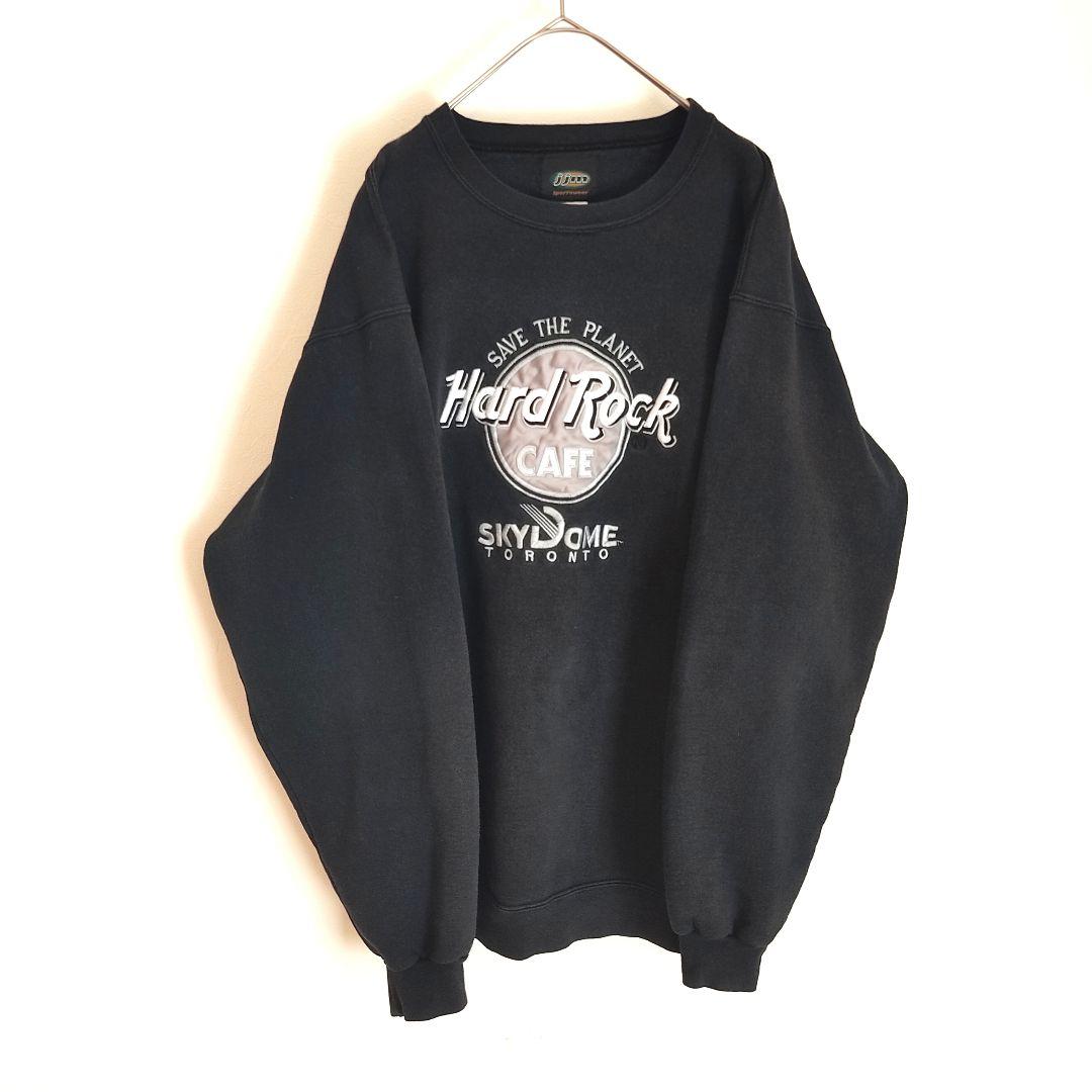 Hard Rock Cafe ハードロックカフェ スウェット 90s 黒銀 90s Hard