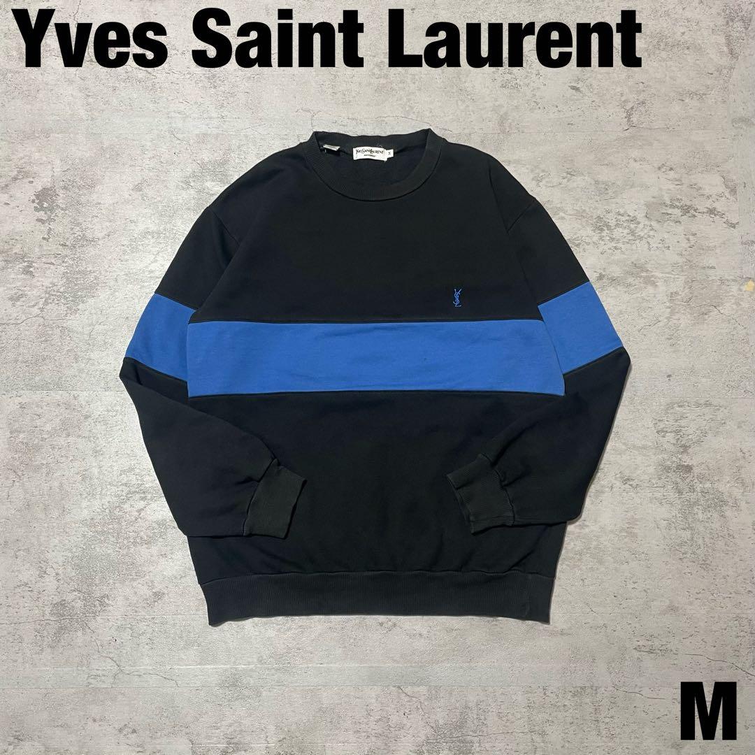 Yves Saint Laurent イヴサンローラン ロゴ刺繍 スウェット M