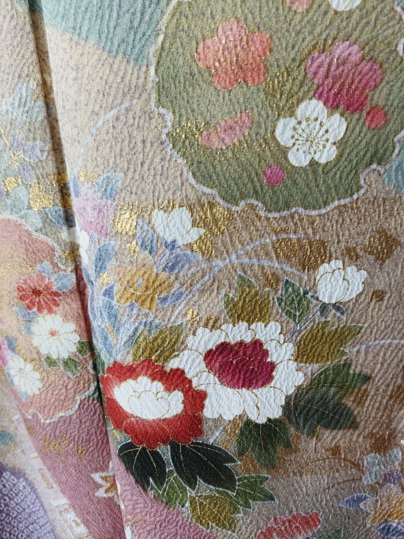 ma-ko様 401.儚く可愛い 振袖7点セット 正絹 フルセット 成人式 - メルカリ