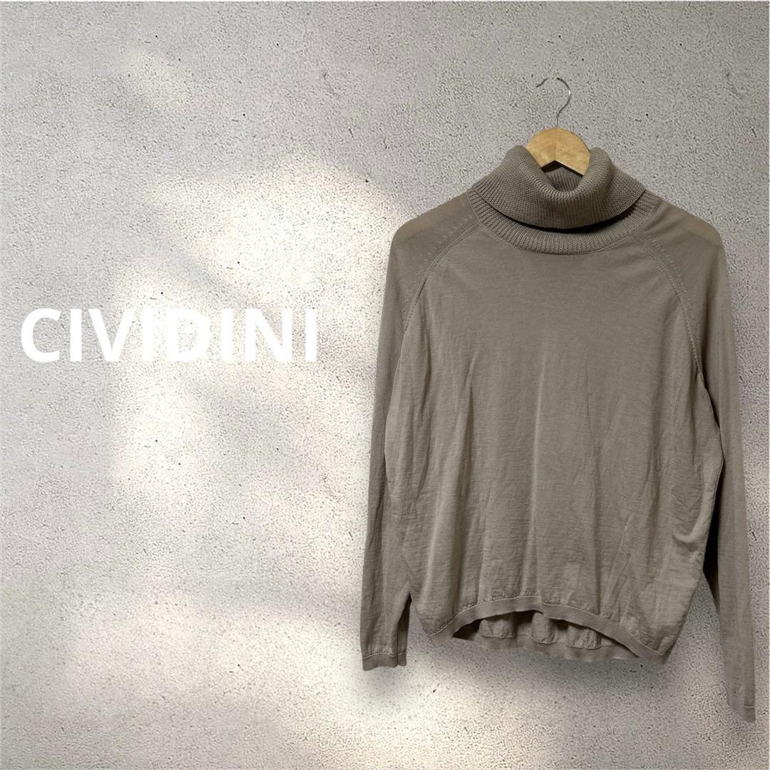最高級ラグジュアリー★CIVIDINI イタリア製100%ウール タートルニット 未使用 イタリア Cruciani クルチアーニ カシミヤ100% タートルネック