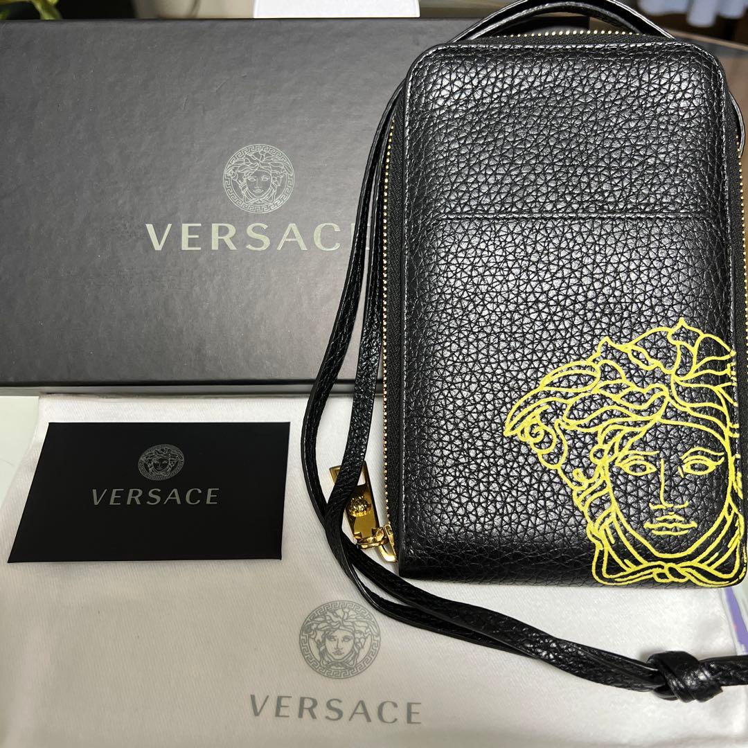 VERSACE ネックウォレット長財布 メデューサレザー ヴェルサーチ