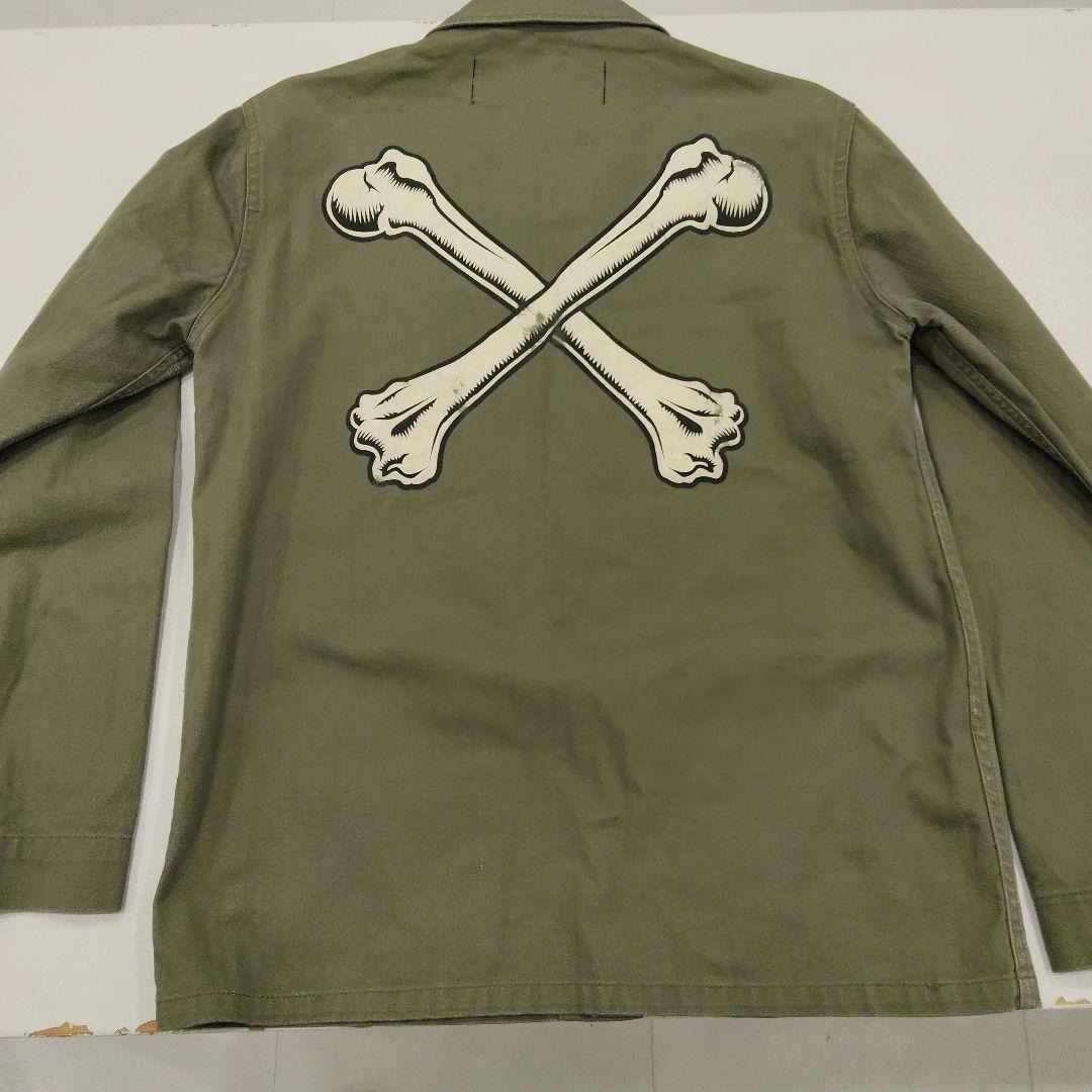 希少 USMC 骨デザイン ボーン ジャケット オリーブドラブ ミリタリー