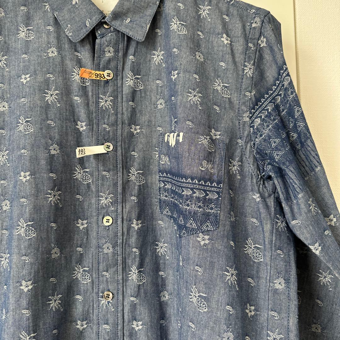 サカイ ドッキング ジャガード シャンブレー シャツ サイズ3