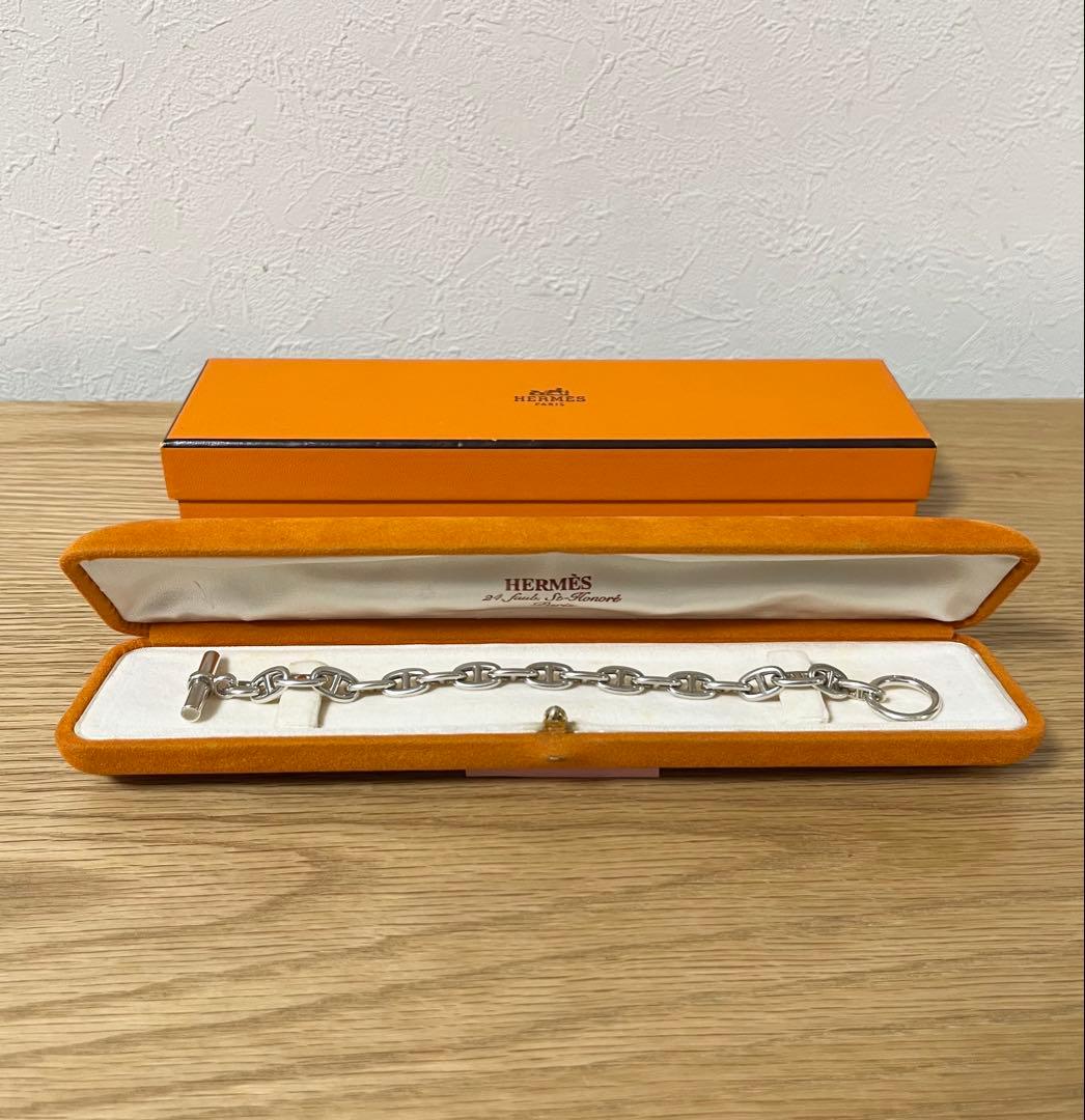 HERMES エルメス シェーヌダンクル ブレスレット PM 18 マルジェラ期 エルメス ブレスレット シェーヌダンクル PM 18コマ マルジェラ期