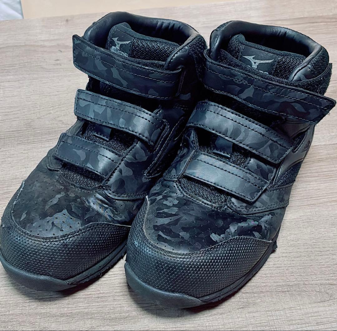 Mizuno 迷彩柄 ブラック安全靴 - メルカリ