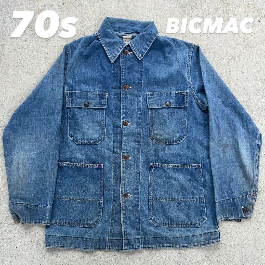 70s カバーオール　vintage ビックマック　デニムジャケット　ビンテージ JUNK 70s BIGMAC DENIM COVERALL ビッグマック デニム カバーオール 70