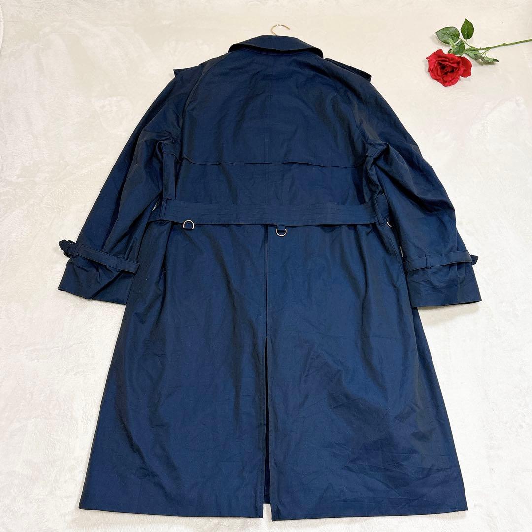 ほぼ未使用✨ アクアスキュータム トレンチコート ネイビー 44 XXXL
