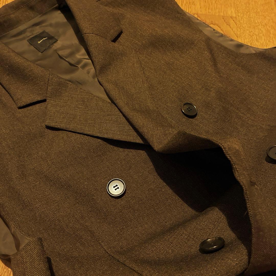 完売 スピックアンドスパン ベスト ジレ メランジダブルブレストジレ