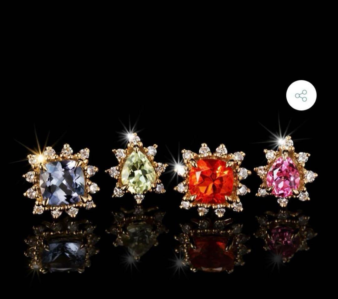 片耳　ビズー bizoux アントゥシュー　ファイヤーオパール　ピアス ビズー公式】ファイアーオパール K18/PTピアス(片耳)・セルマン | 希少