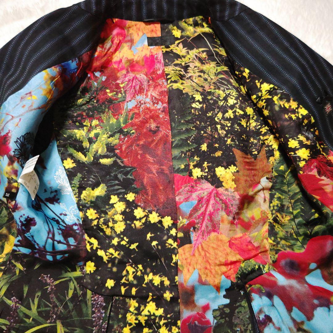 ポール・スミス Paul Smith 派手 花柄 ジャケット裏地 38 М 黒 - メルカリ